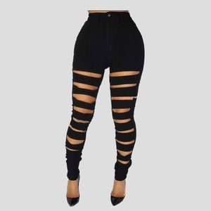 Cut-out Front Jeggings